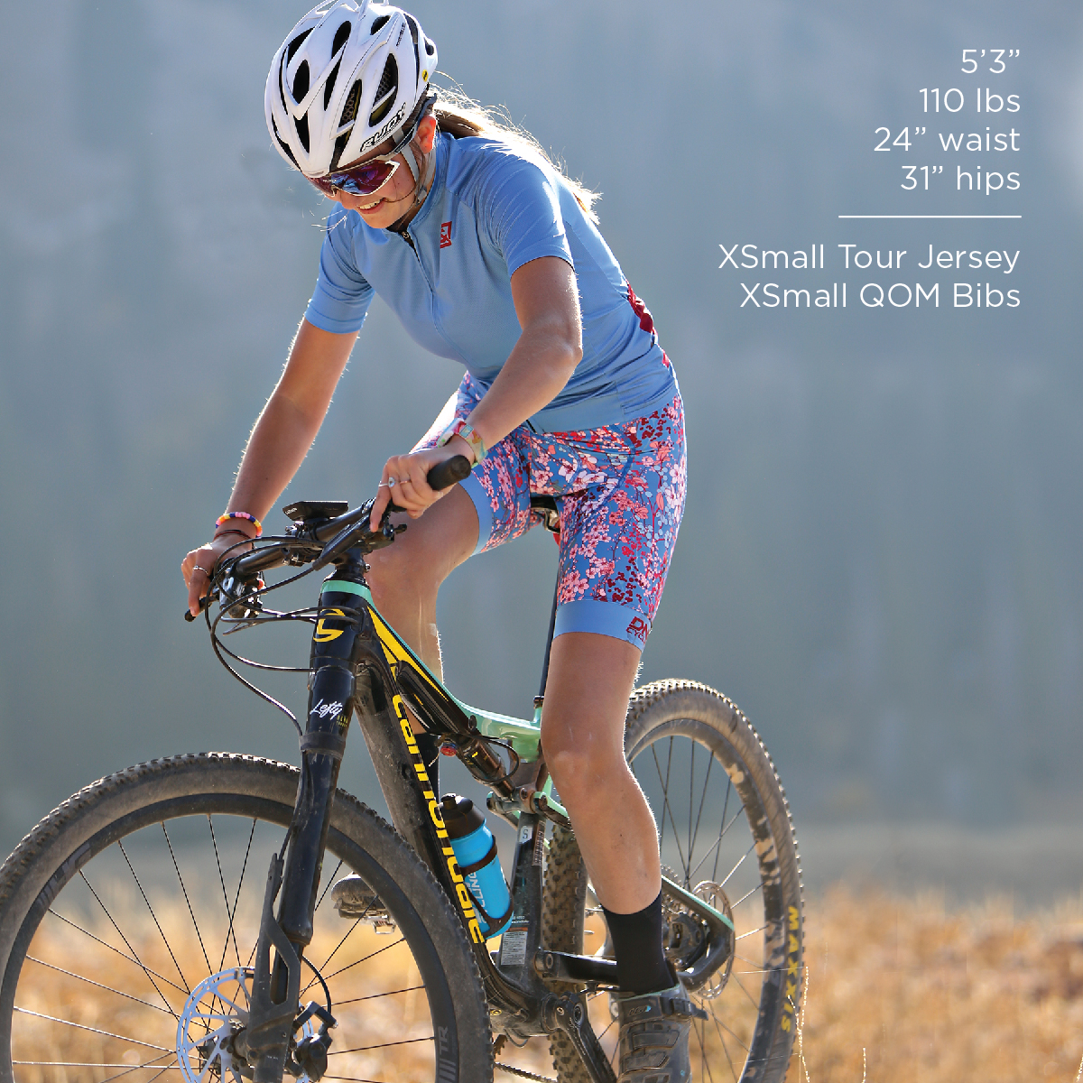 QOM Bib Short Electric Blue